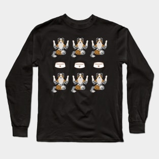 Australian shepherd dog cute pattern Long Sleeve T-Shirt